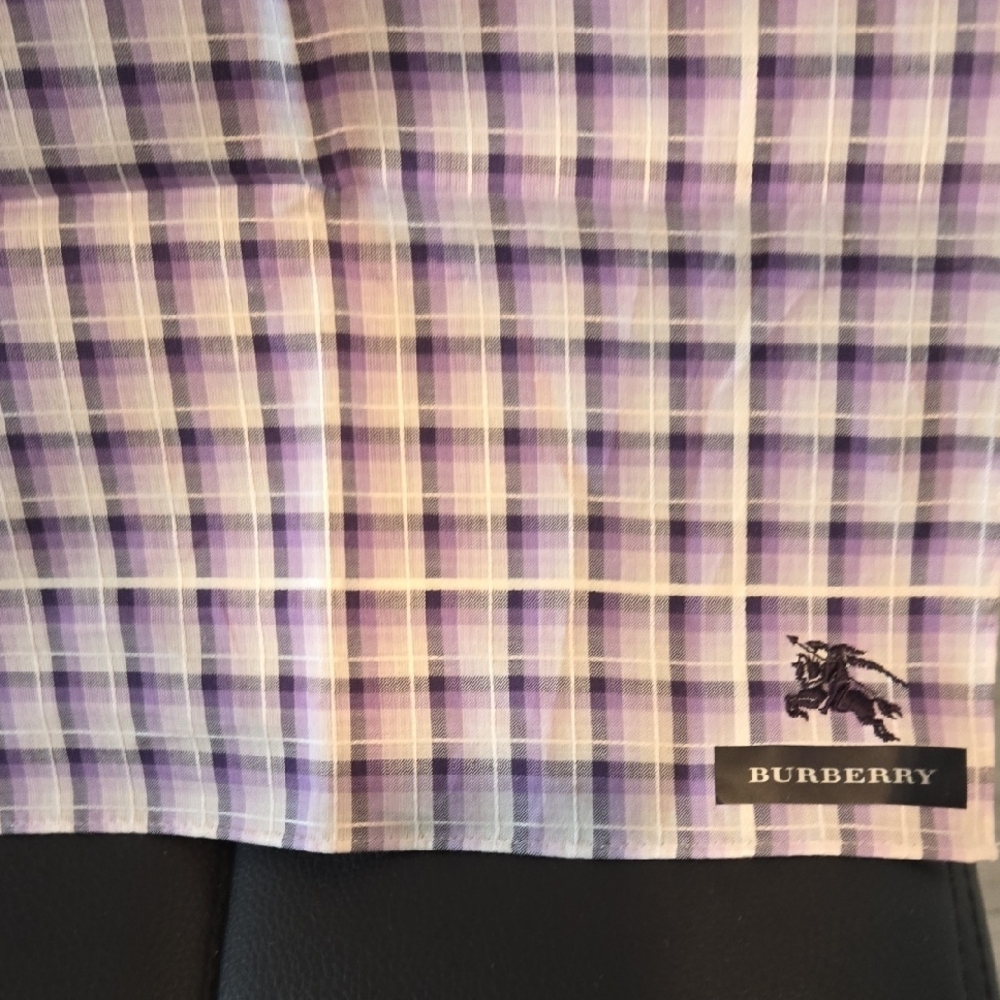 Burberry Purple Plaid Scarf